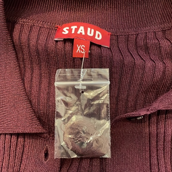 🆕 STAUD Napa Rib Knit MIDI Dress - Picture 7 of 8